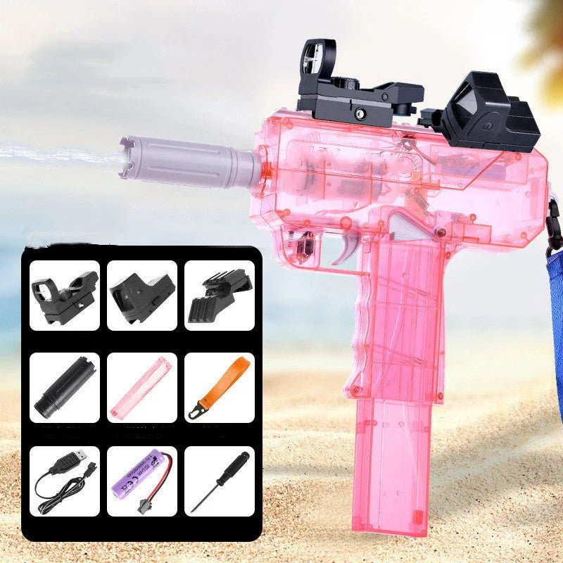 Uzi Electric Burst Water Gun Children's Powerful Water Gun Toy Fully Automatic Range Long Spray - IA Store Dubai