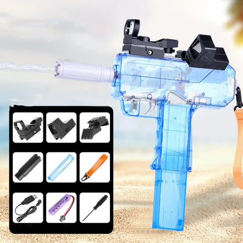 Uzi Electric Burst Water Gun Children's Powerful Water Gun Toy Fully Automatic Range Long Spray - IA Store Dubai