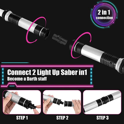 Lightsaber Kids - 2 Pack - LED Light Up Saber with Sound & 7 Colors - IA Store Dubai