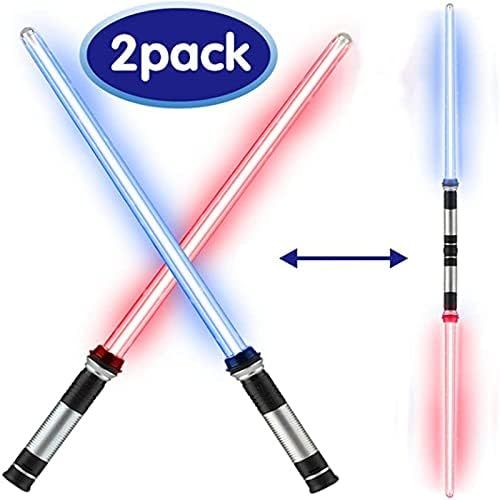 Lightsaber Kids - 2 Pack - LED Light Up Saber with Sound & 7 Colors - IA Store Dubai