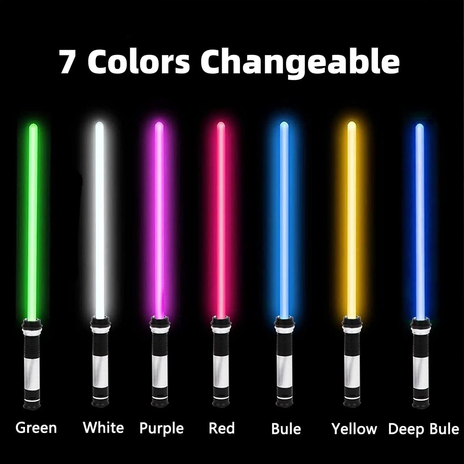 Lightsaber Kids - 2 Pack - LED Light Up Saber with Sound & 7 Colors - IA Store Dubai