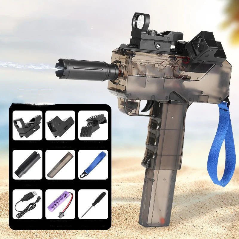 Uzi Electric Burst Water Gun Children's Powerful Water Gun Toy Fully Automatic Range Long Spray - IA Store Dubai